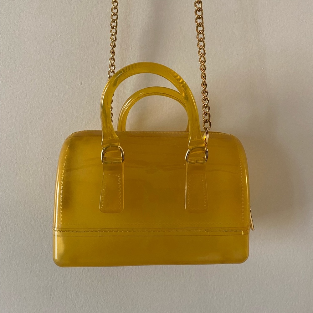 Stylish Mini Clear Yellow Jelly Handbag